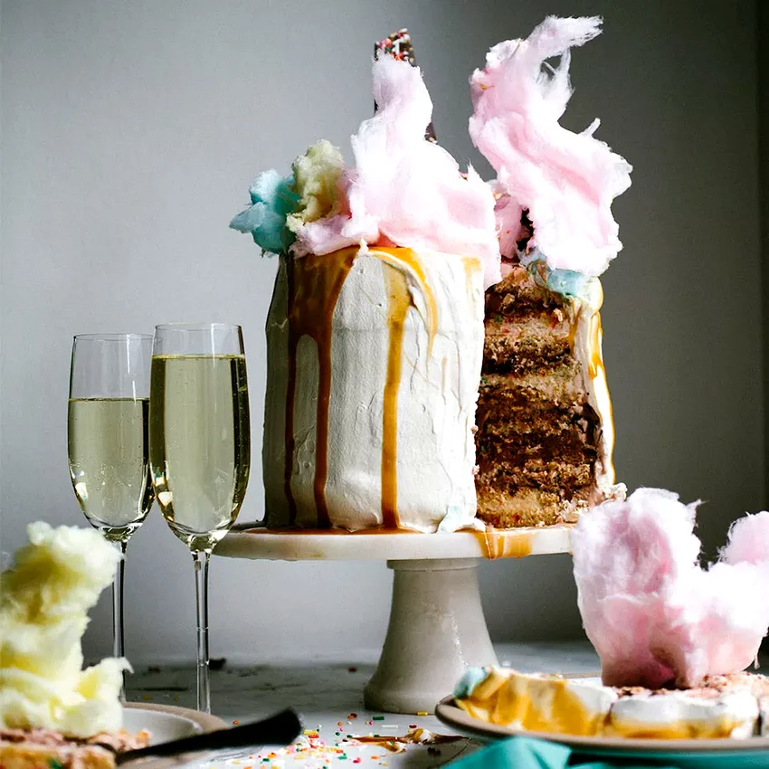 31 Elegant Cake Recipes That Will Wow Your Guests Champagne Funfetti Ice Cream Cake