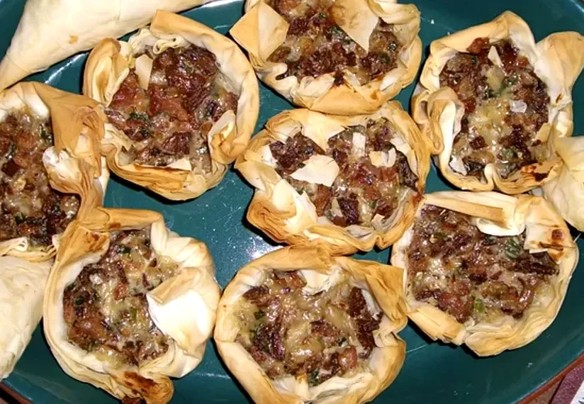 Chanterelle Mushroom and Bacon Tartlets