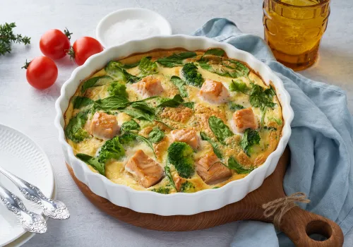 Cheese and Vegetable Quiche (Crustless)