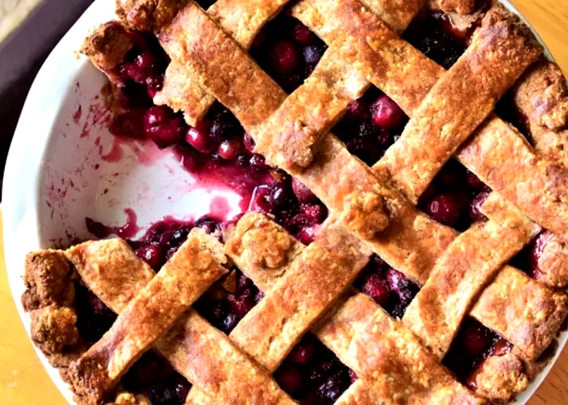 Cherry-Berry Pie with Whole Wheat Pie Crust