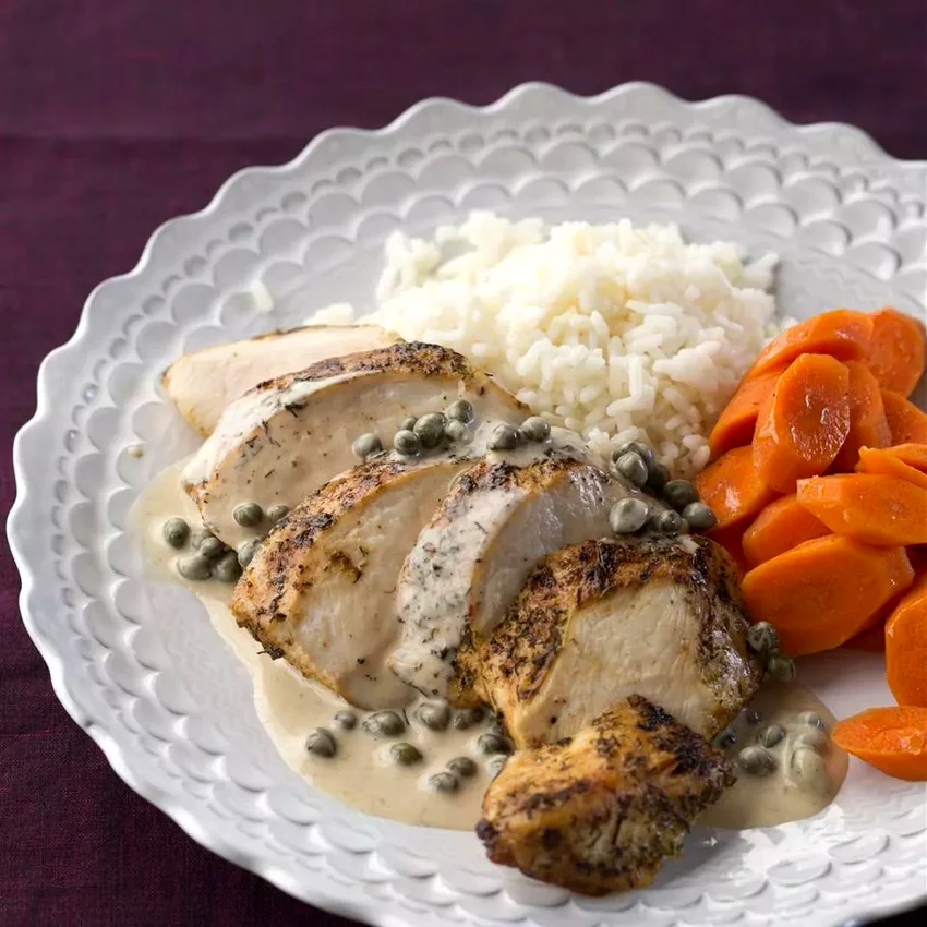 Chicken Breasts in Caper Cream Sauce