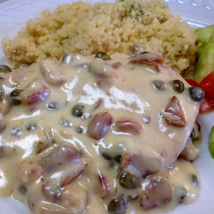 These 14 Chicken Couscous Recipes Make Perfect Dinner Pairs Chicken Breasts in a Date, Caper, and Mascarpone Sauce with Couscous