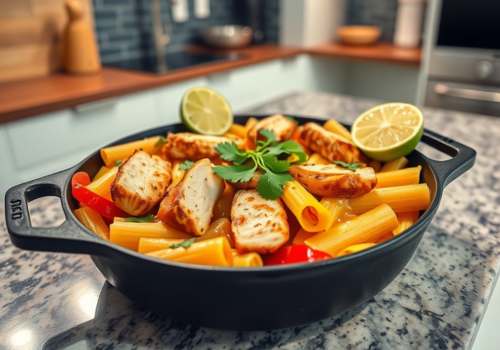 Chicken Fajita Pasta Bake