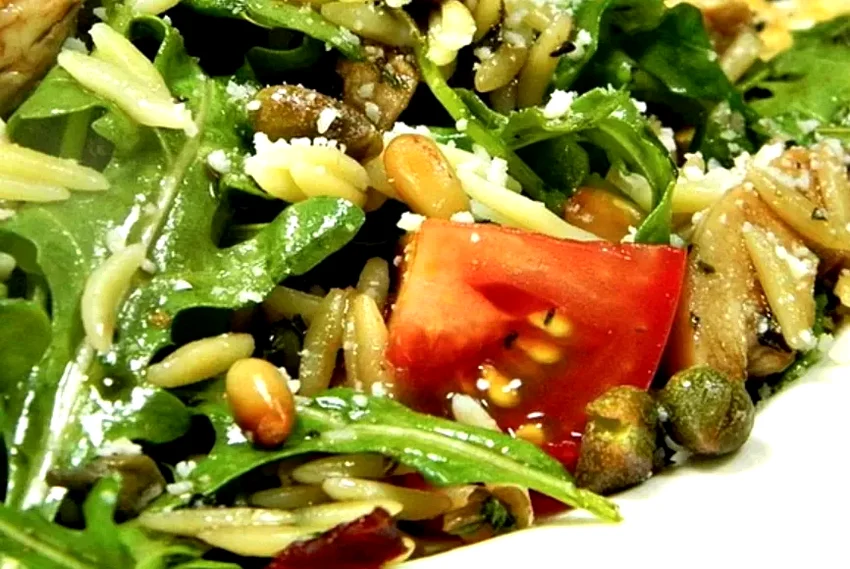 Chicken Florentine Salad with Orzo Pasta