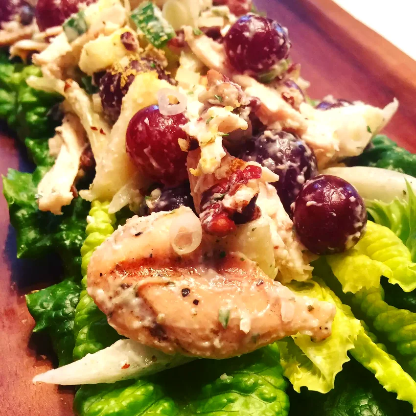 24 Easy Dishes Using Leftover Shredded Chicken Chicken Salad with Apples, Grapes, and Walnuts