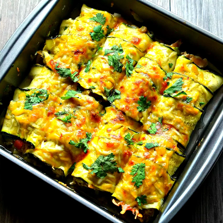 Chicken Zucchini Enchiladas