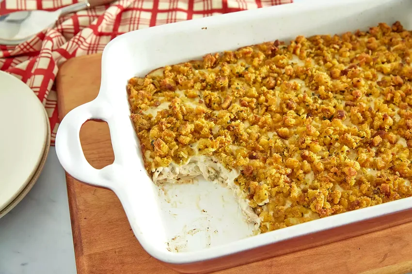 24 Easy Dishes Using Leftover Shredded Chicken Chicken and Stuffing Casserole