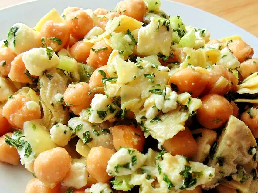 24 Fresh Salad Ideas That Skip Lettuce But Keep Flavor Chickpea, Artichoke, and Feta Salad