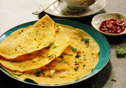 Chickpea flour pancakes