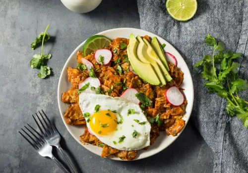 Chilaquiles with Avocado