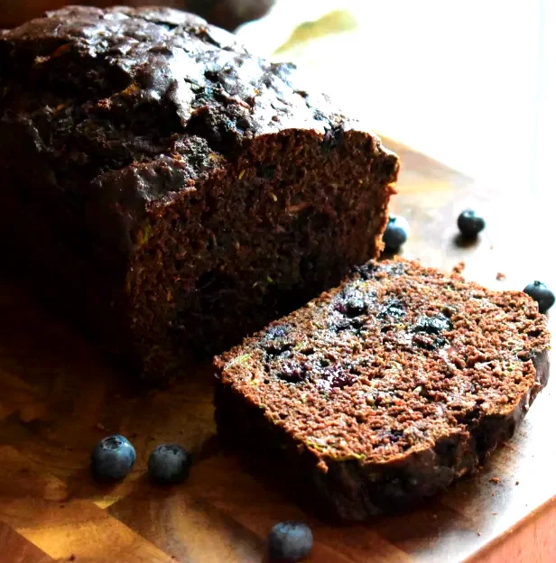 Chocolate Blueberry Zucchini Bread