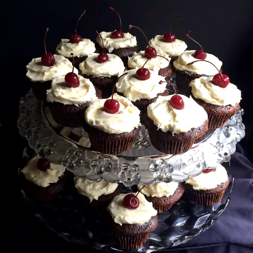 33 Easy Chocolate Cake Mix Treats for Every Sweet Craving Chocolate-Cherry Cupcakes with Cream Cheese Buttercream Frosting