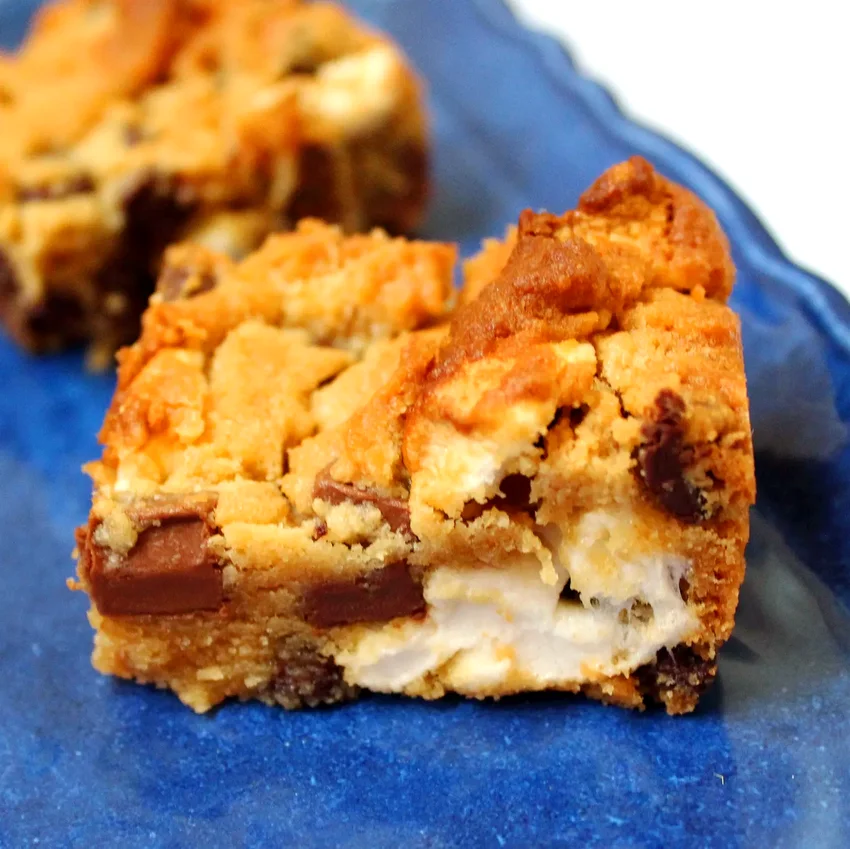Chocolate Chip Fluffernutter Blondie