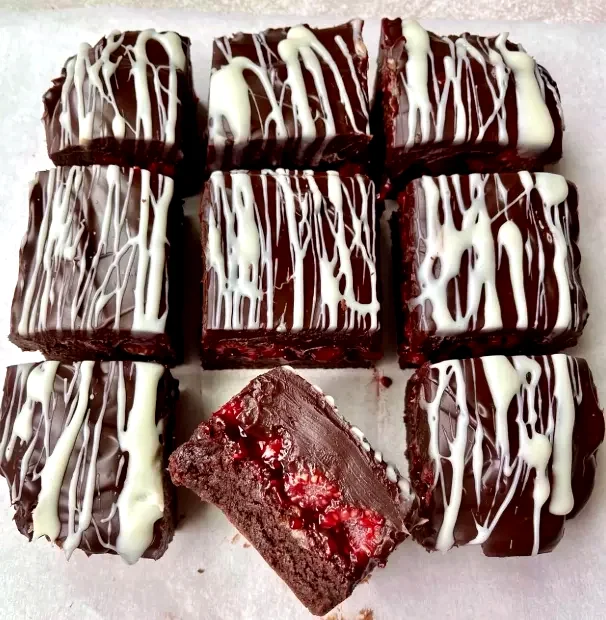 50 Elegant Desserts You Can Create in Your Own Kitchen Chocolate-Covered Raspberry Brownies