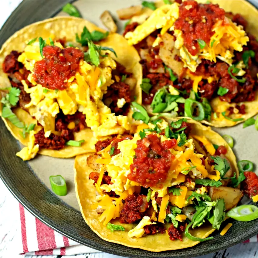 20 Morning Meals That Make Perfect—and Simple—Dinners Chorizo Breakfast Tacos with Potato Hash and Eggs