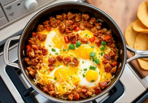 Chorizo and Egg Taco Bake