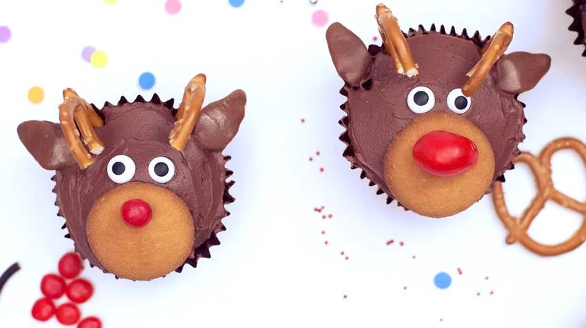 Christmas Reindeer Cupcakes