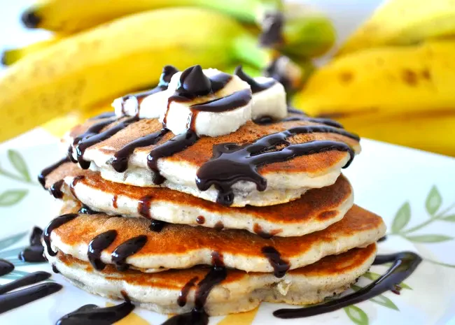 50 Sweet Treats That Begin With a Bag of Chocolate Chips Chunky Monkey Pancakes