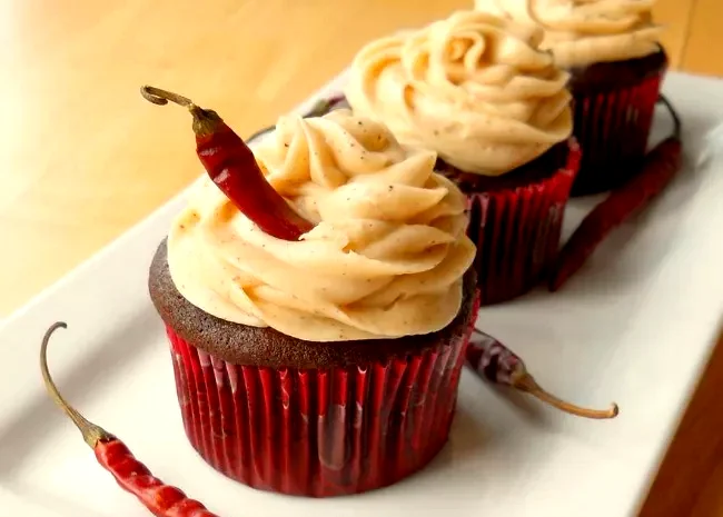 33 Easy Chocolate Cake Mix Treats for Every Sweet Craving Cinco de Chili Chocolate Cupcakes with Chili Cream Cheese Frosting