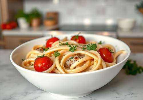 Coconut Cream Garlic Pasta