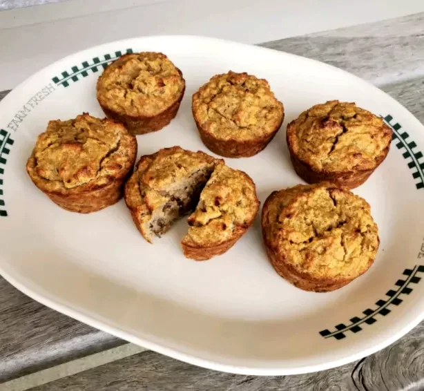 Coconut Flour Banana Nut Muffins