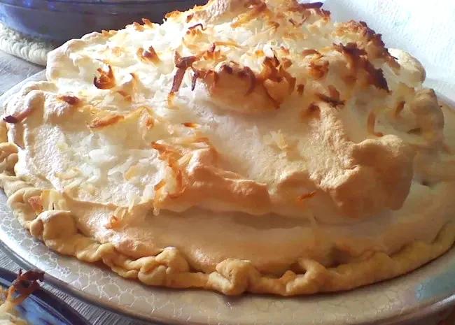 Coconut Marshmallow Cream Meringue Pie