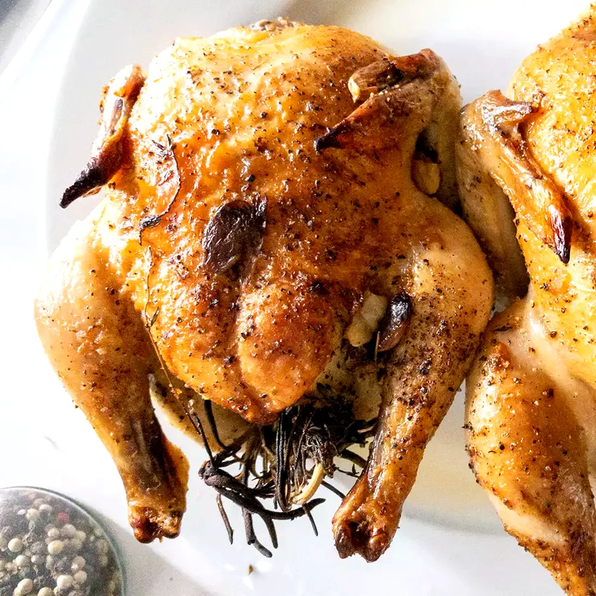 30 Simple Holiday Dinner Menu Ideas for Christmas Cornish Game Hens with Garlic and Rosemary