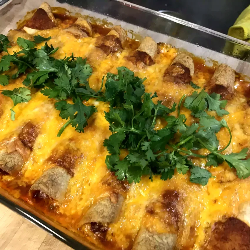 Cottage Cheese Chicken Enchiladas