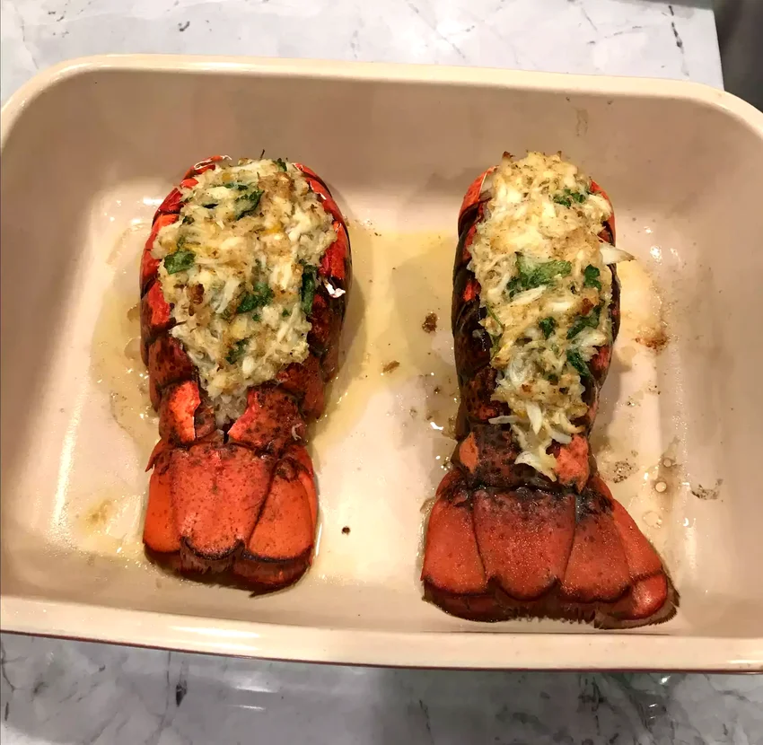 Crab-Stuffed Lobster Tail