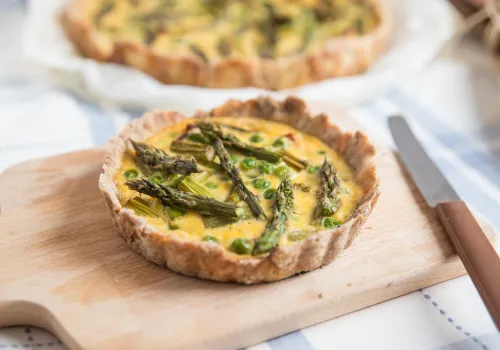 Crab and Asparagus Quiche