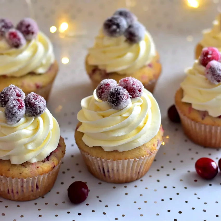15 Festive Cranberry Cakes Perfect for Holiday Baking Cranberry Cupcakes with White Chocolate Frosting