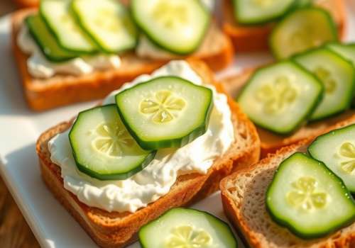 Cream Cheese and Cucumber Sandwich