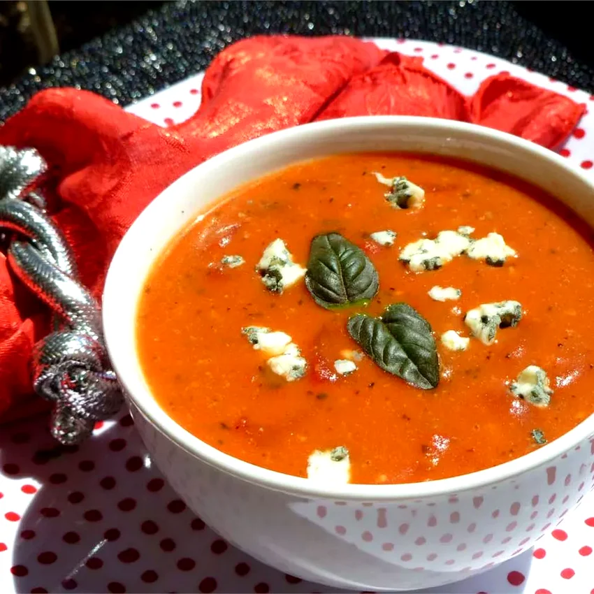 Cream of Tomato Gorgonzola Soup