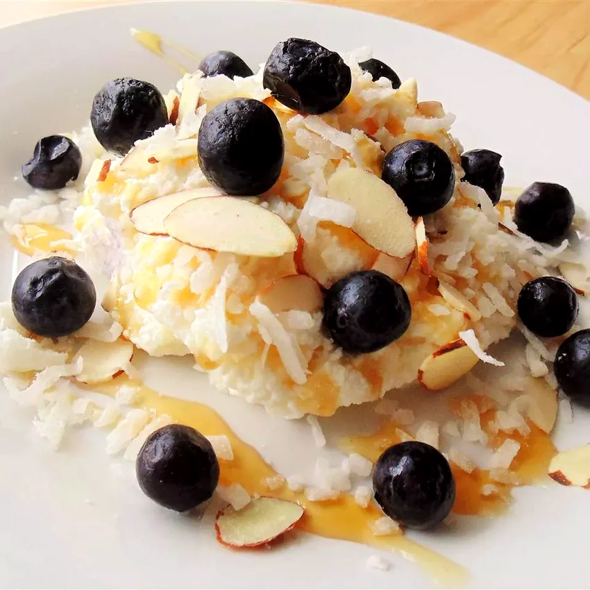 50 Simple Recipes Perfect for College Student Cooking Creamy Blueberry Coconut Ricotta Bowl