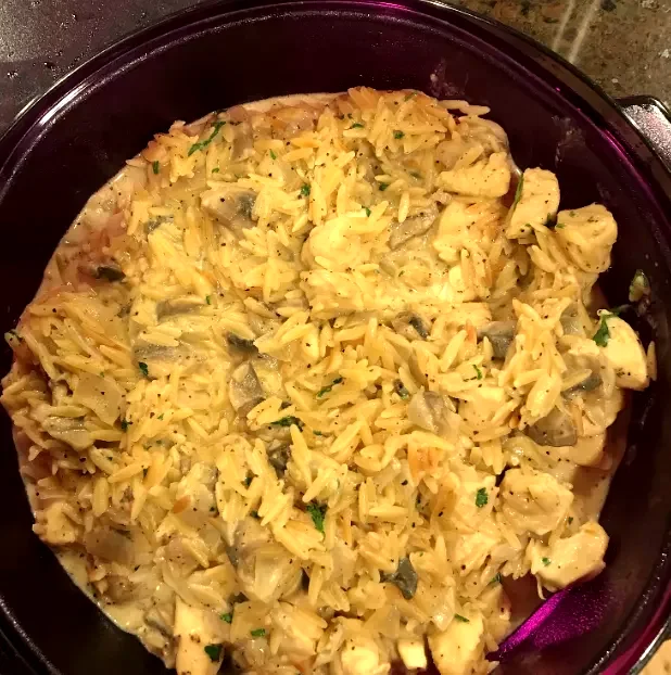 25 Delicious Orzo Recipes Your Family Will Absolutely Love Creamy Boursin Orzo with Chicken and Mushrooms