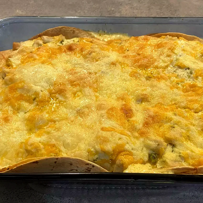 25 Easy Rotisserie Chicken Casserole Recipes for Busy Nights Creamy Chicken Tortilla Bake