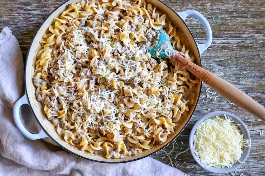Creamy Ground Beef and Noodles