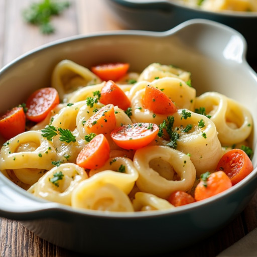 Creamy Seafood Tortellini Casserole