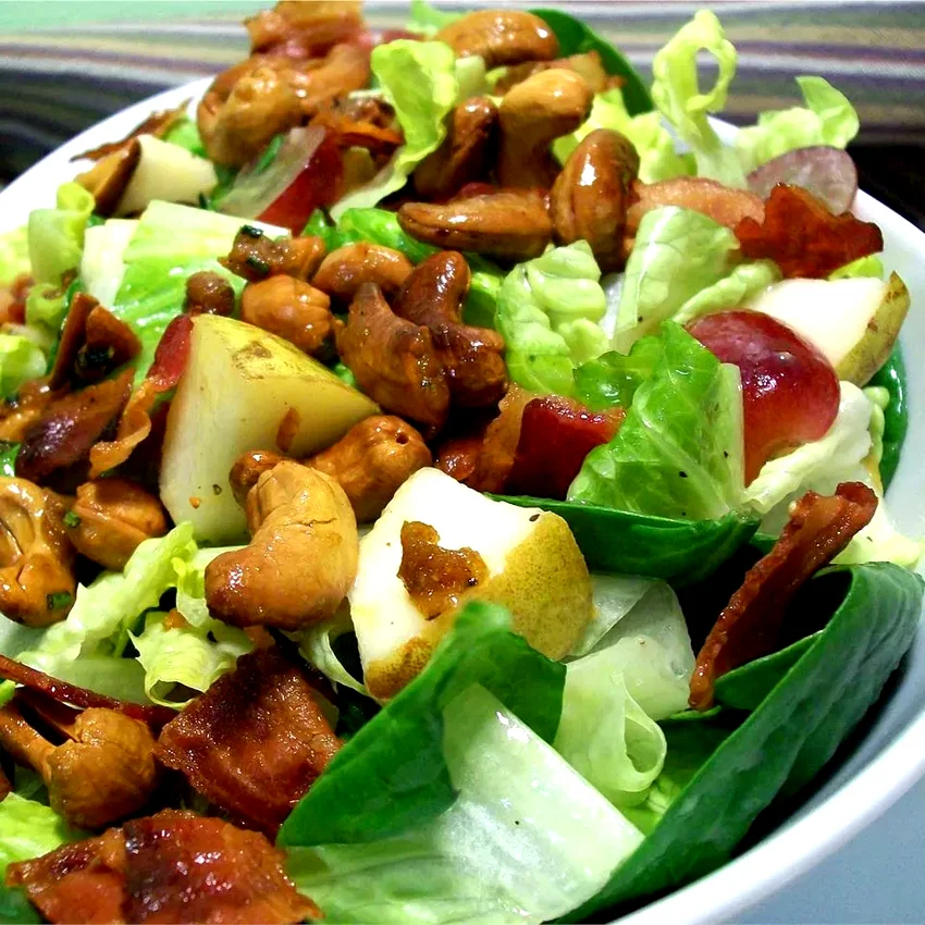 Curried Cashew, Pear, and Grape Salad