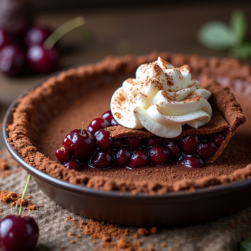 Dark Chocolate Cherry Pie with Cocoa Crust