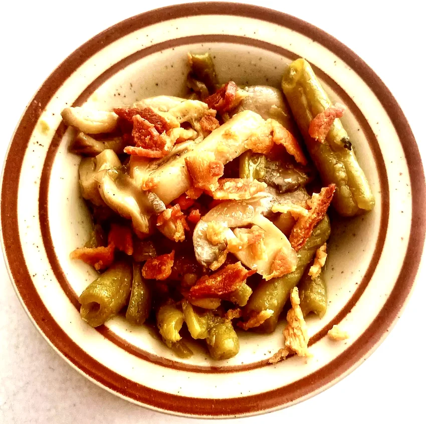 30 Ways to Make Canned Green Beans Actually Delicious Easy Canned Green Beans, Mushrooms, and Bacon