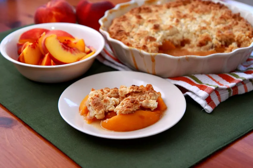Easy Peach Cobbler with Cake Mix