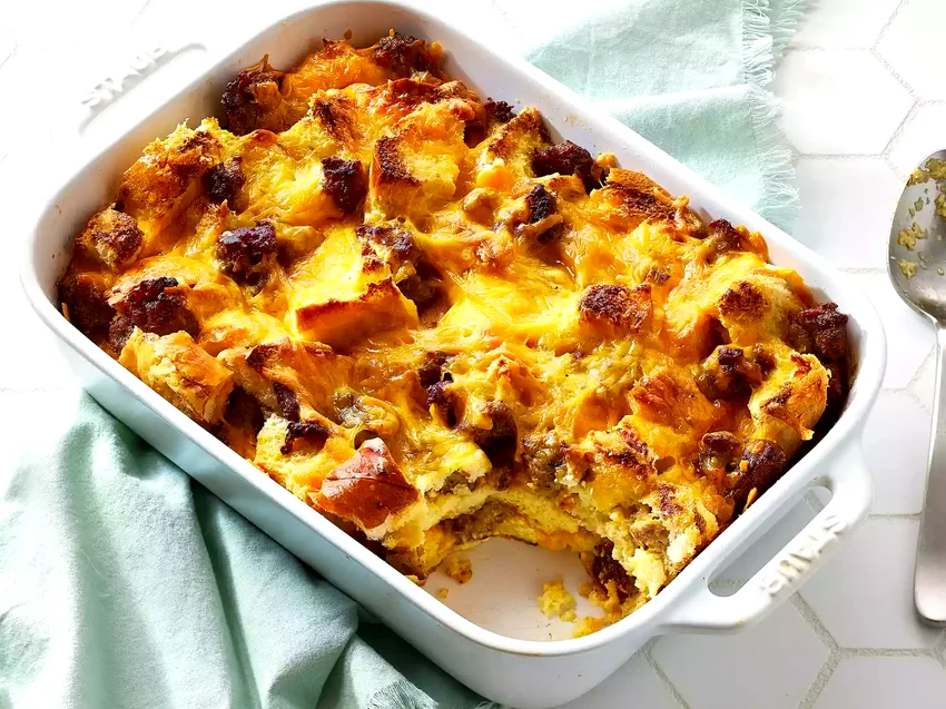 20 Large-Batch Morning Meals That Serve Big Groups Easy Sausage Strata