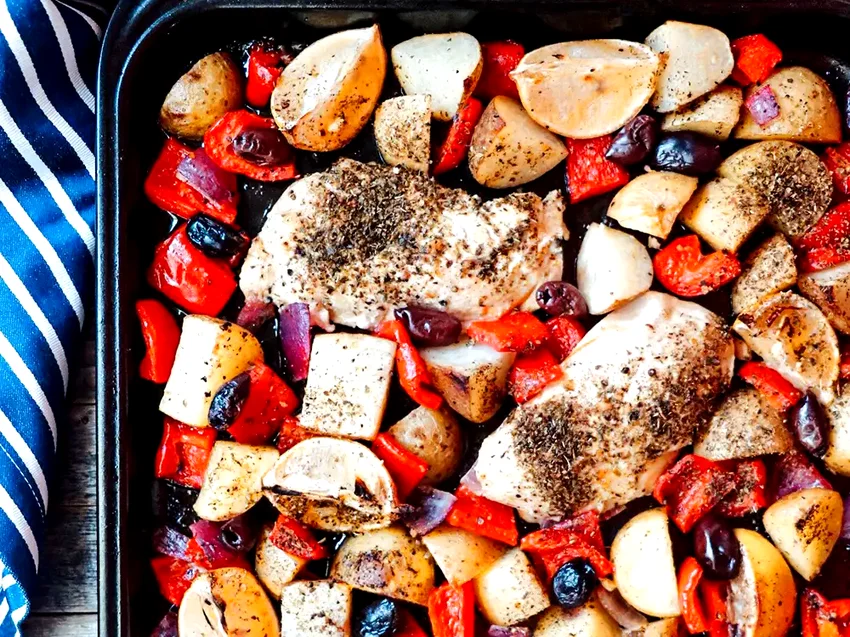 12 Mediterranean Chicken Dishes That Bring Greece Home Easy Sheet Pan Greek Chicken