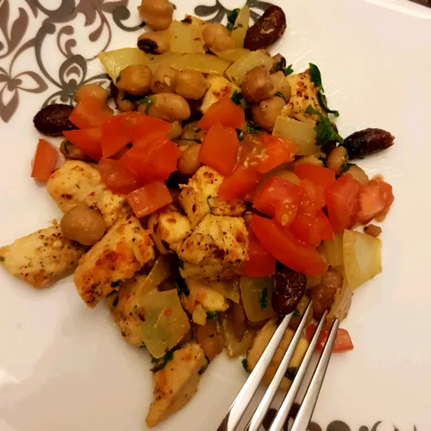 Easy Warm Chickpea Salad