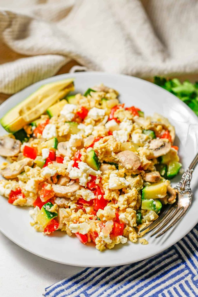 Egg White Veggie Protein Scramble