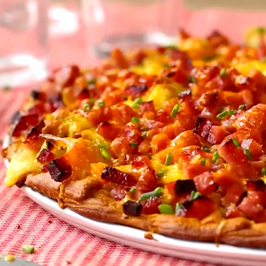 15 Morning Potluck Recipes That Will Impress Your Team Eggs Benedict Breakfast Pizza
