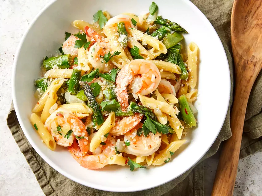 10 Amazing Asparagus Pasta Dishes You'll Cook Again & Again Elegant Penne with Asparagus and Shrimp