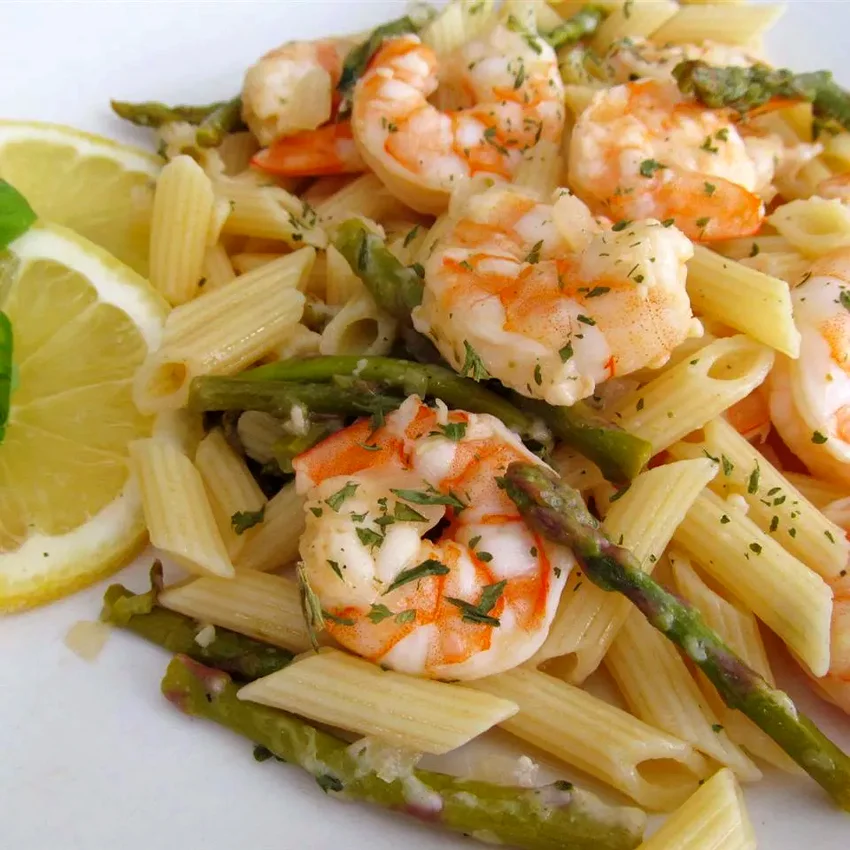 Elegant Penne with Asparagus and Shrimp