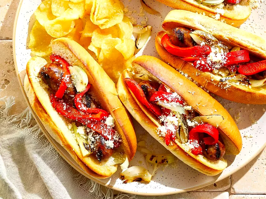 Festival Style Grilled Italian Sausage Sandwiches